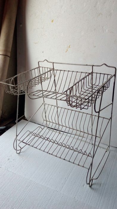 Оцинкованная пластиковая сушарка для посуды