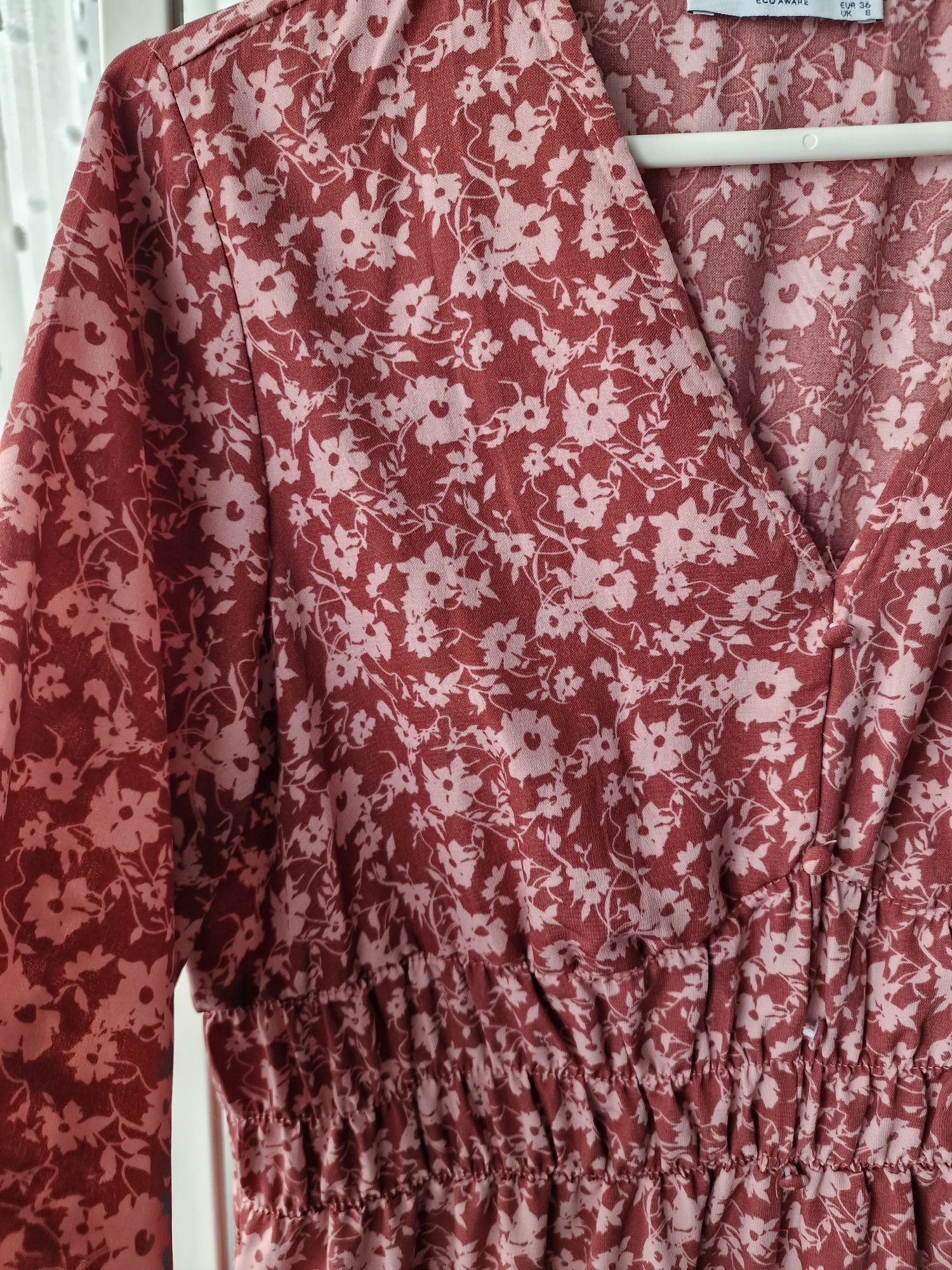 Sukienka elegancka reserved komunia r s kwiaty