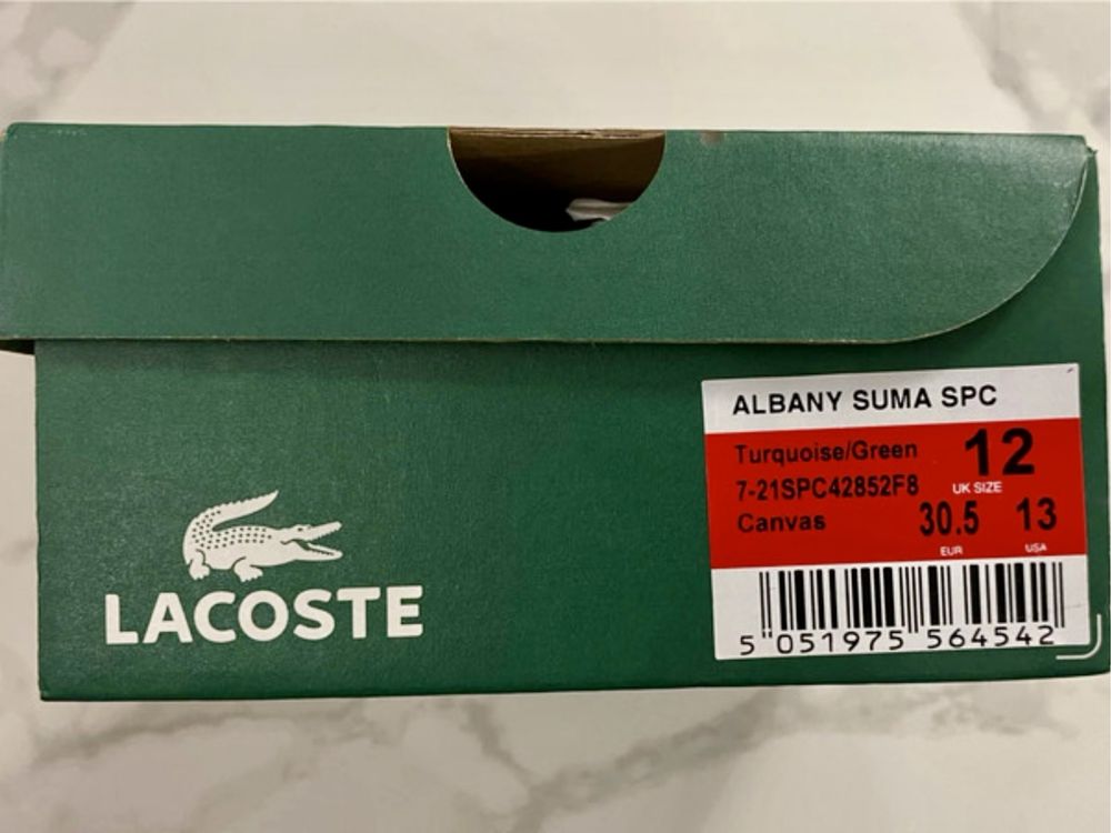 Lacoste nowe oryginalne w kartonie 30,5