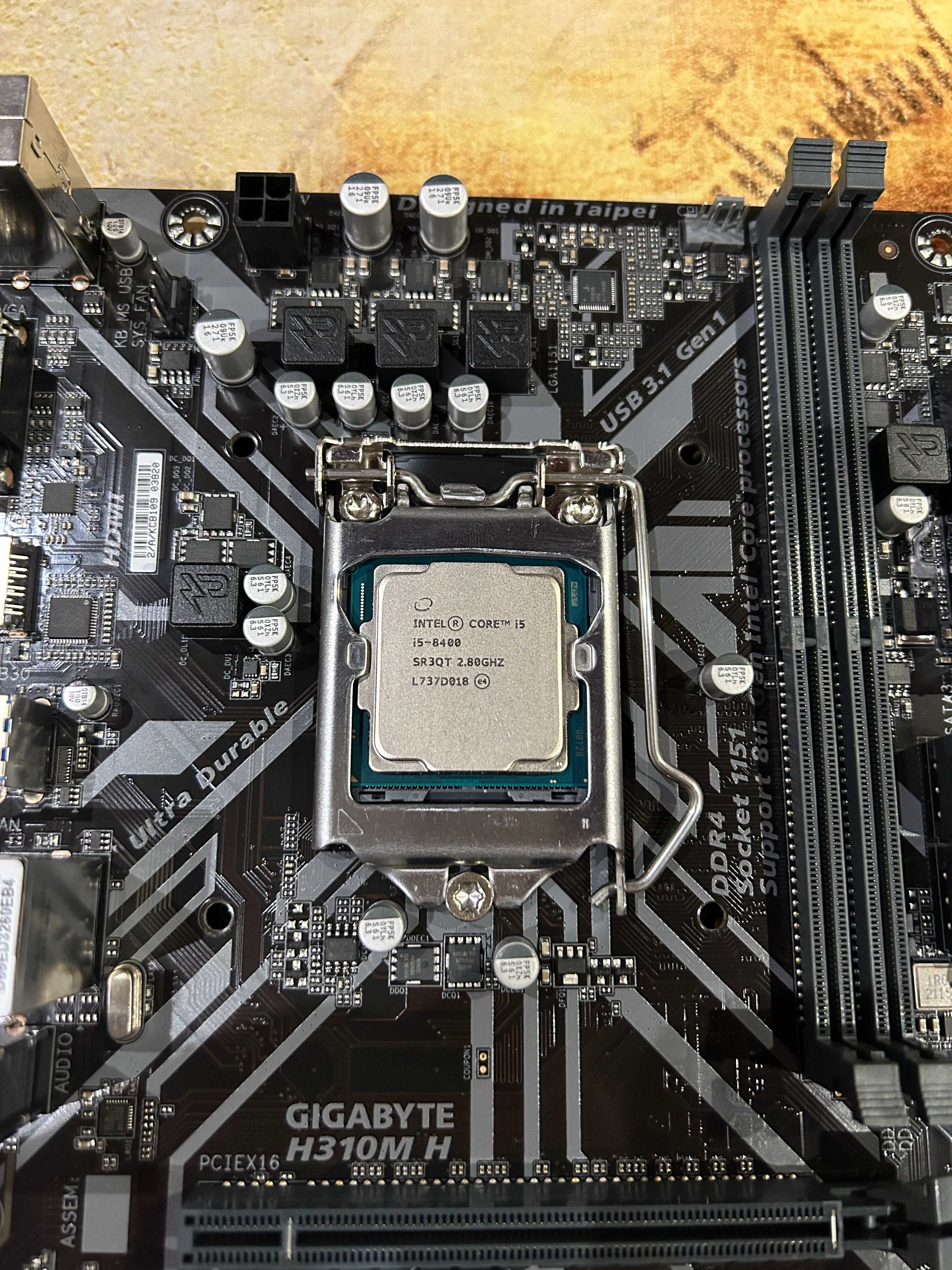Комплект Intel core i5 8400 + Gigabyte H310M H 6 ядер DDR4