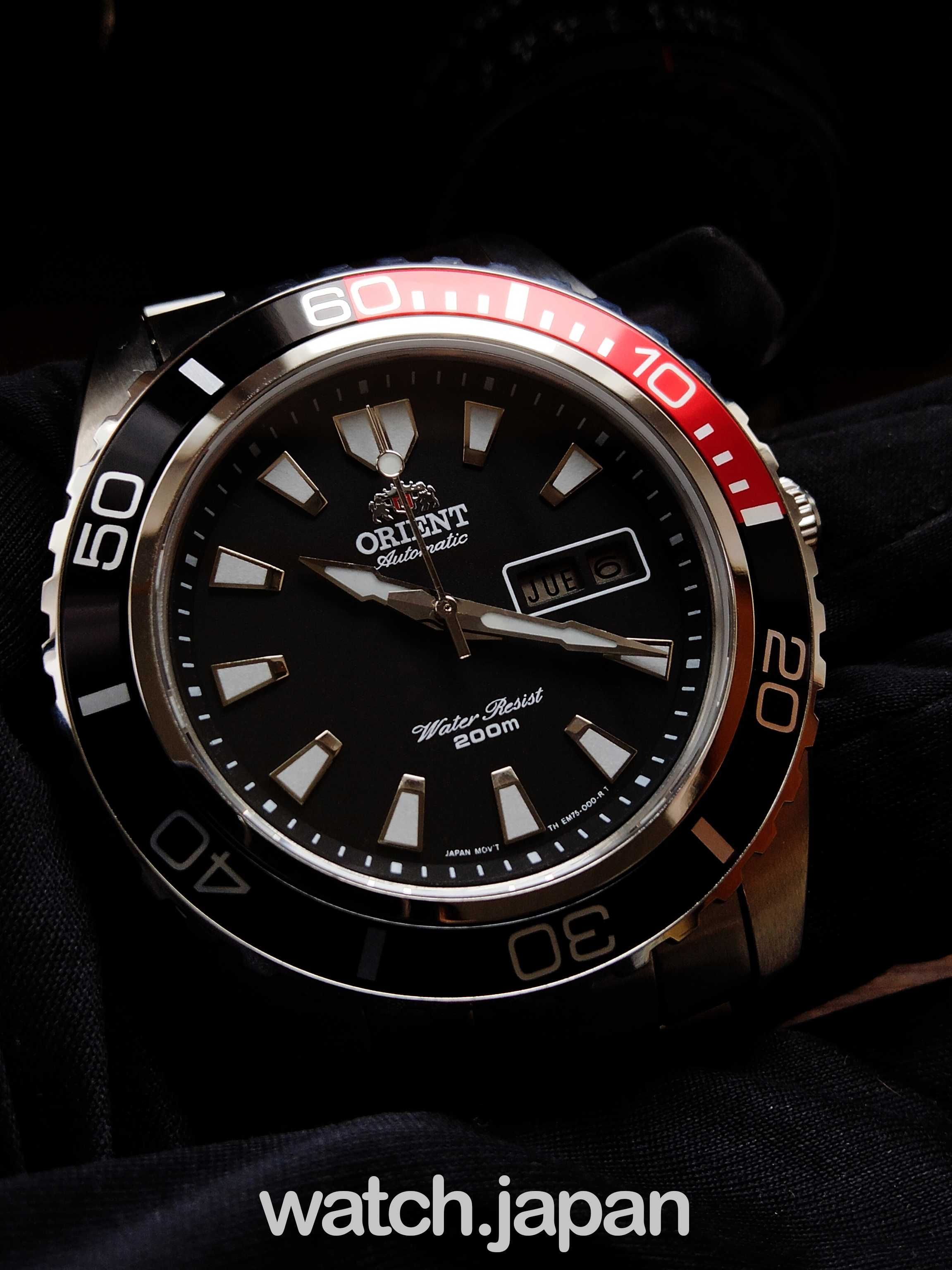 Часы - Годинник дайвер Orient Mako XL Black-Red + Коробочка
