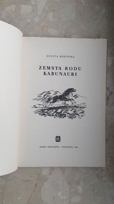 Zemsta Rodu Kabunauri - Helena Bobińska wyd. 1966