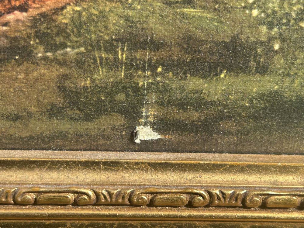 Obraz – Nadruk na płótnie  Złota rama drewniana rzeźbiona 70 x 87,5 cm