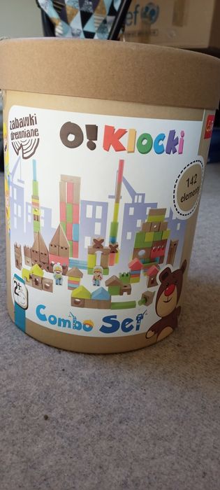 Klocki drewniane duże NOWE