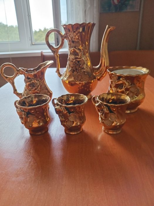 Кофейный сервиз, золотой, СССР,  неполный