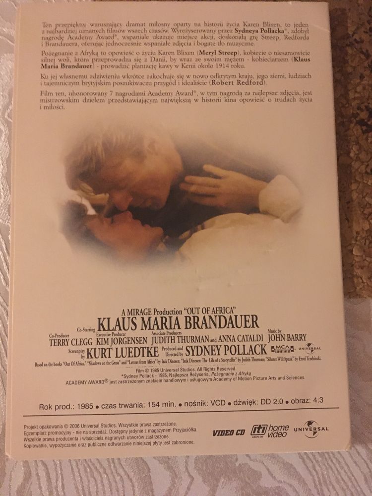 Pozegnanie z Afryka plyta CD