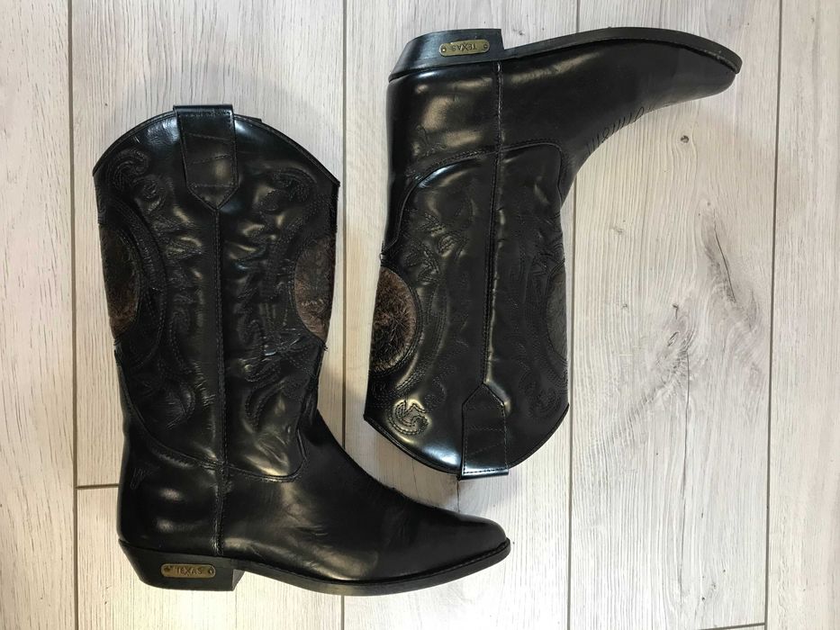 Piękne skórzane kowbojki Texas made in USA rozm. 40