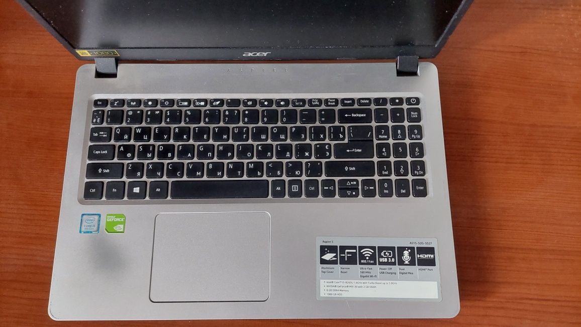 Aser aspire 5 a515 52g НА ЗАПЧАСТИНИ