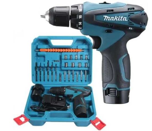 акумуляторний шурупокрут Makita DF330DWE 12 V  набір біт, запаска