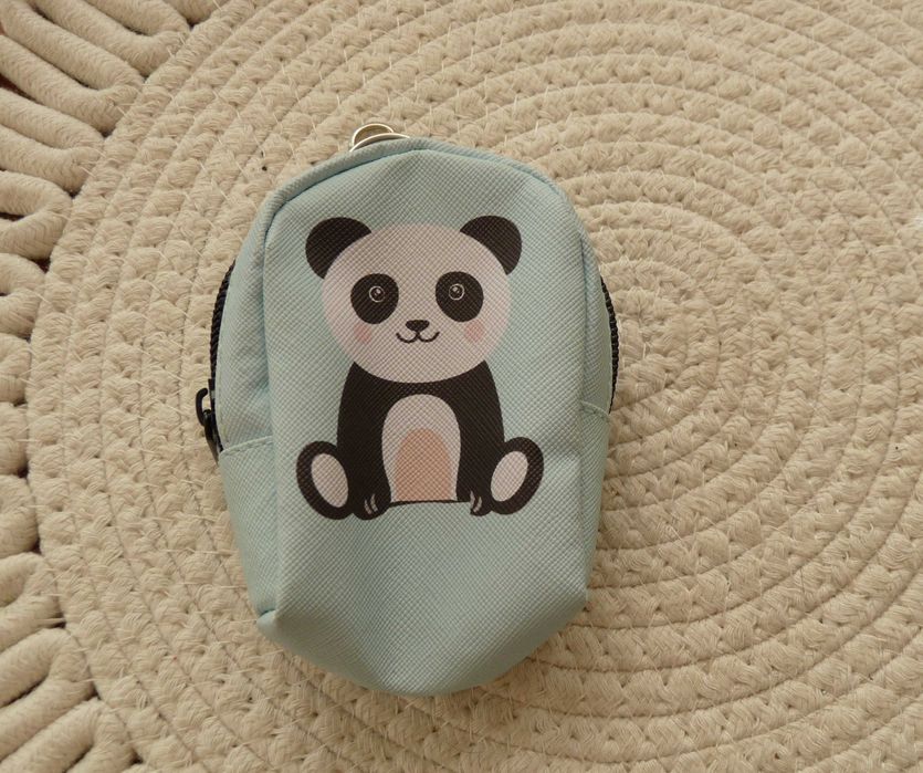 Portfelik etui przypinane breloczek miś panda dla dziewczyny