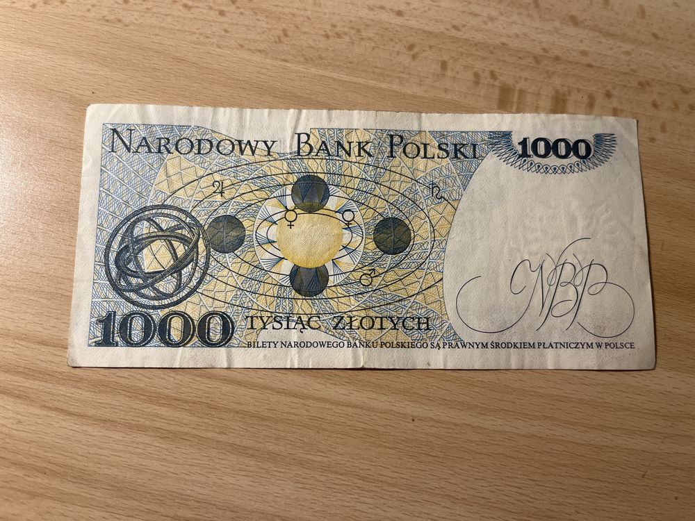 Polska Banknot 1000zł seria KK 1982 Warszawa UNC Rzadki