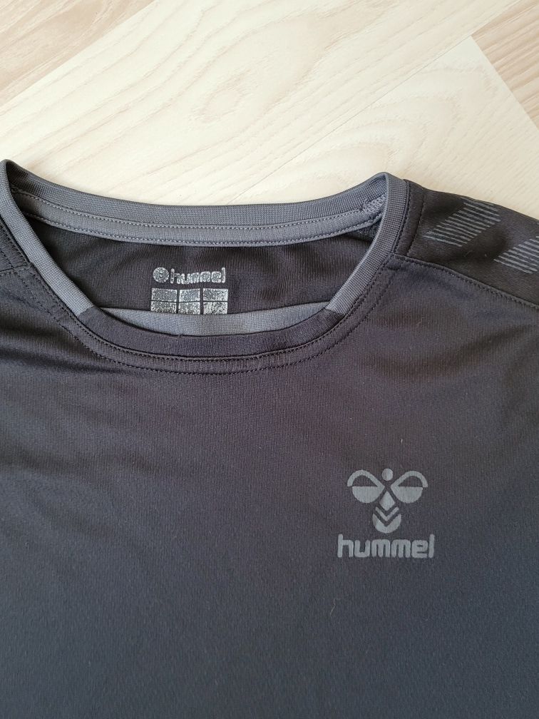Bluzka sportowa Hummel czarna r.158 dla chłopca t-shirt dla chłopca