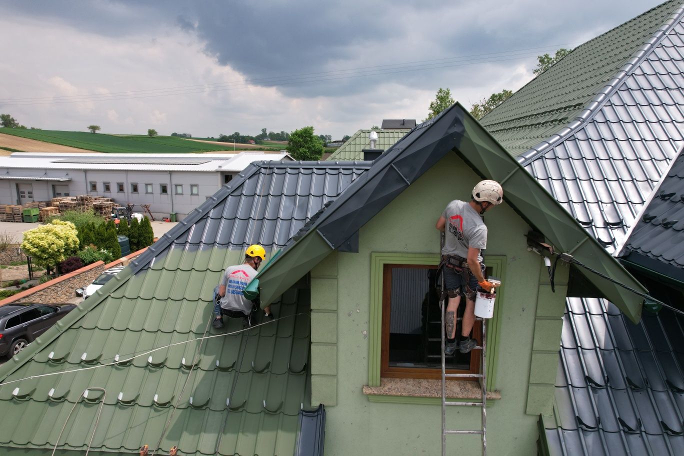 Malowanie dachów elewacji Bielsko Żywiec Cieszyn Prace wysokościowe