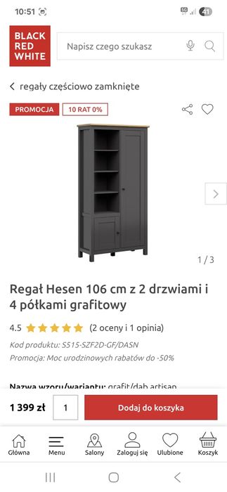Brw Regał Hesen jak nowy