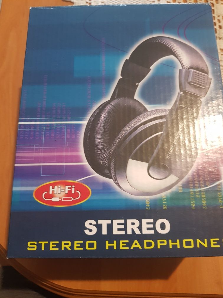 Słuchawki duże stereo na uszy nowe
