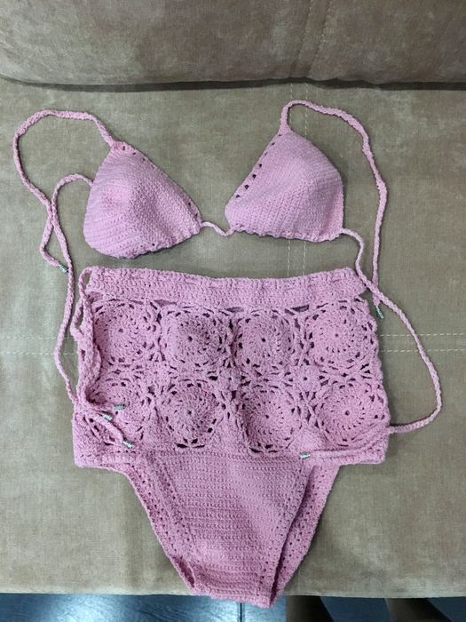 Купальник вязаный стильный