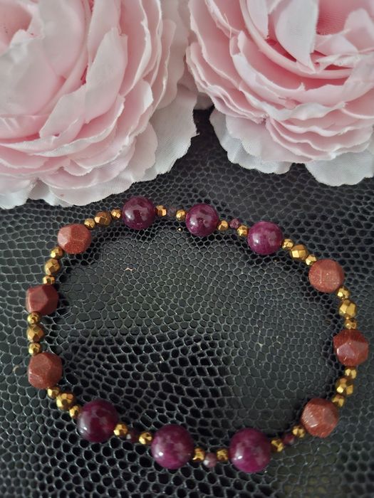 Bransoletka handmade z naturalnych kamieni