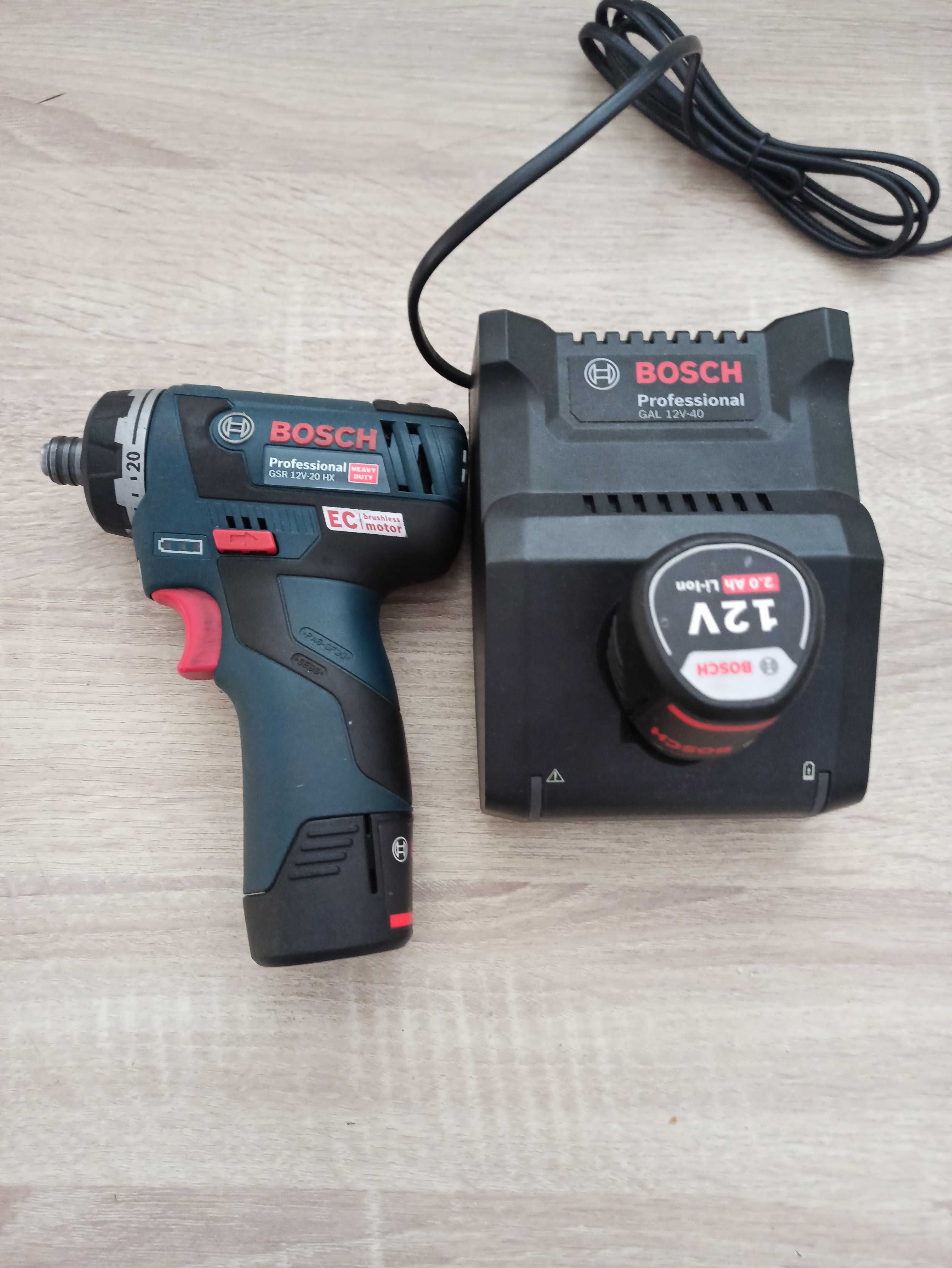 Wiertarko-wkrętarka akumulatorowa GSR 12V-20hx  BOSCH Professional