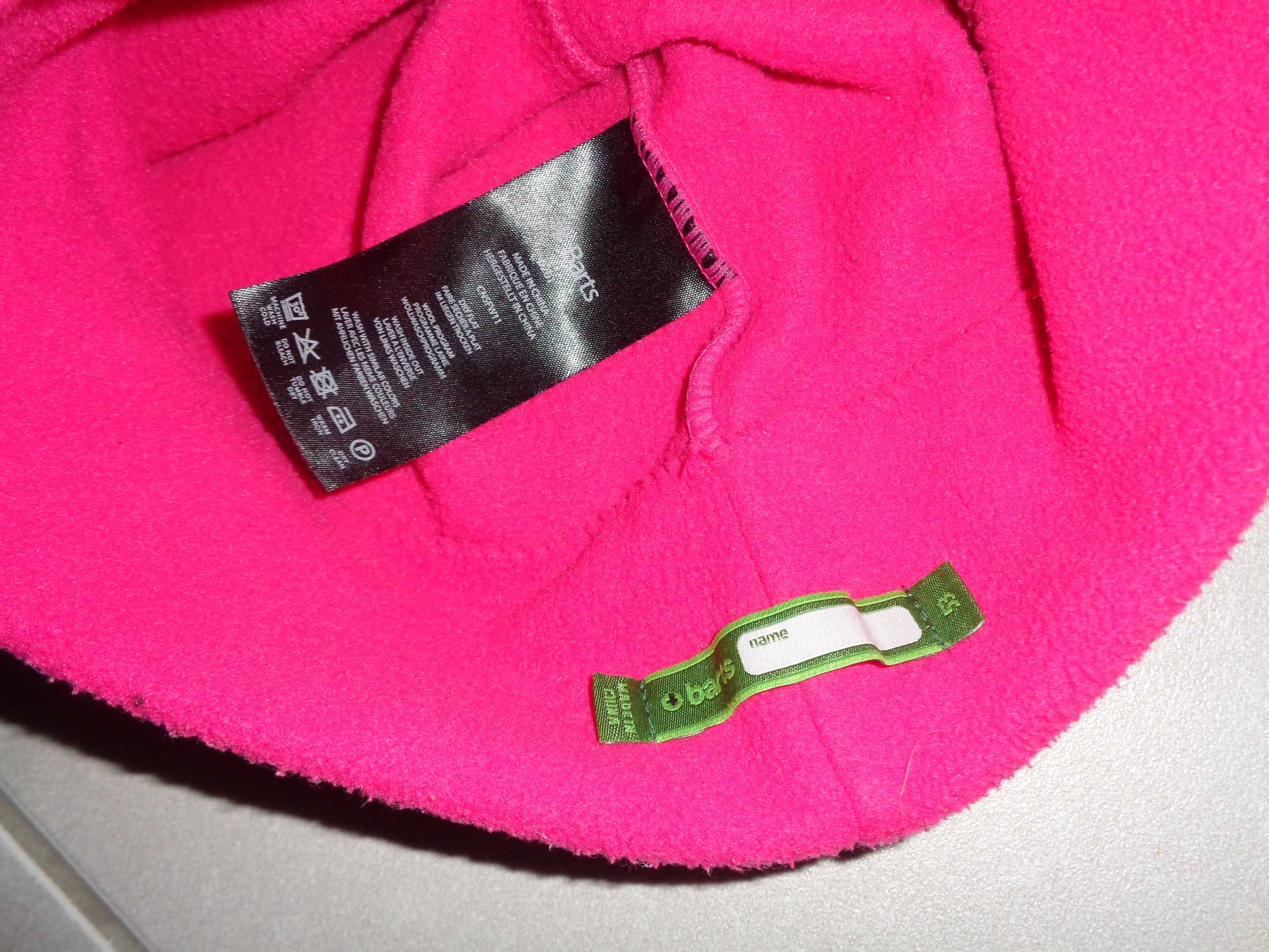 BARTS oryg. modna różowa czapka z pomponami OKAZJA 53 cm