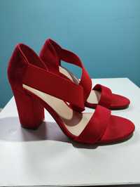 Czerwone sandały na obcasie Jenny Fairy 36