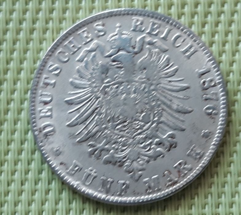 Moneta/Nuizmat/Kopia- 5 MAREK 1876 NIEMCY - WILHELM - Okazja ! (nr.3)