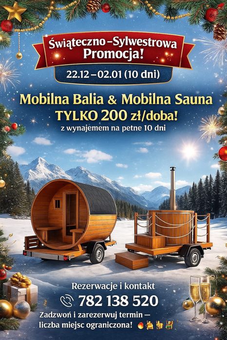 Mobilna balia i sauna (wynajem)