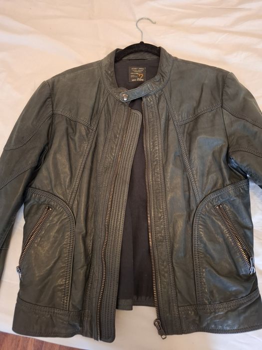 Jaqueta de pele Pepe Jeans verde escura