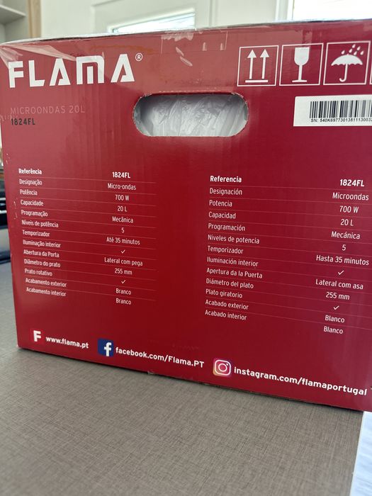Microondas FLAMA 20L novo