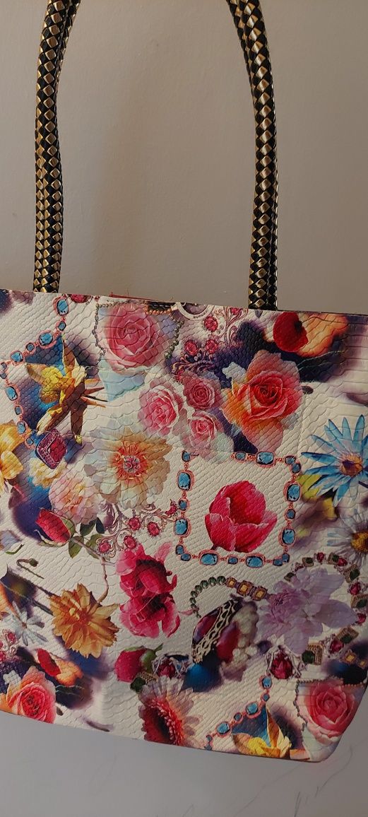 Torebka torba A4 w kwiaty modna kors