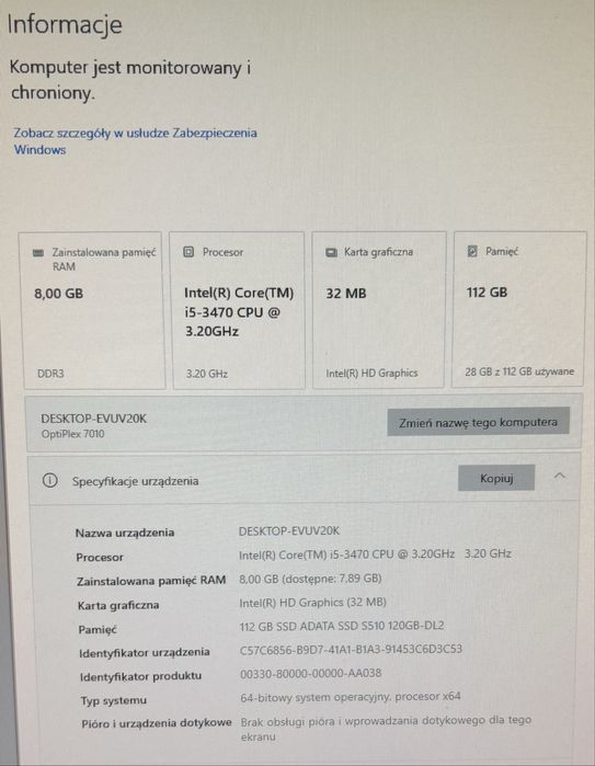 Zestaw komputerowy DELL Optiplex 7010 Komputer stacjonarny