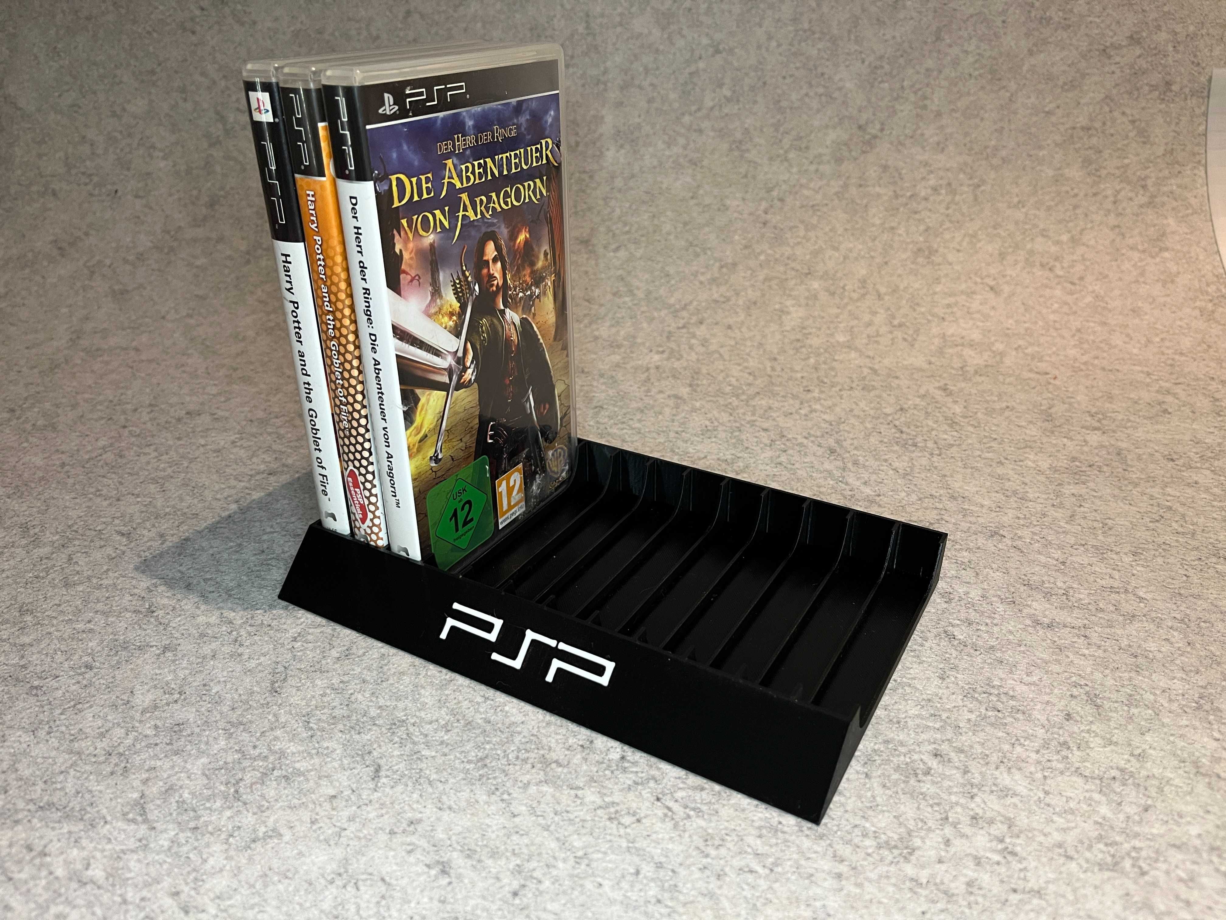 Zestaw stojakow na 12 gier oraz konsole PSP PlayStation Portable