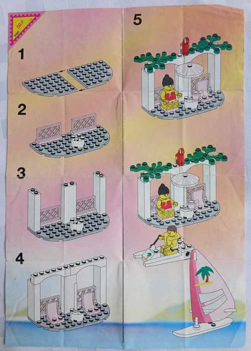 6401 LEGO Zestaw Kompletny Instrukcja Plaża Seaside Cabana