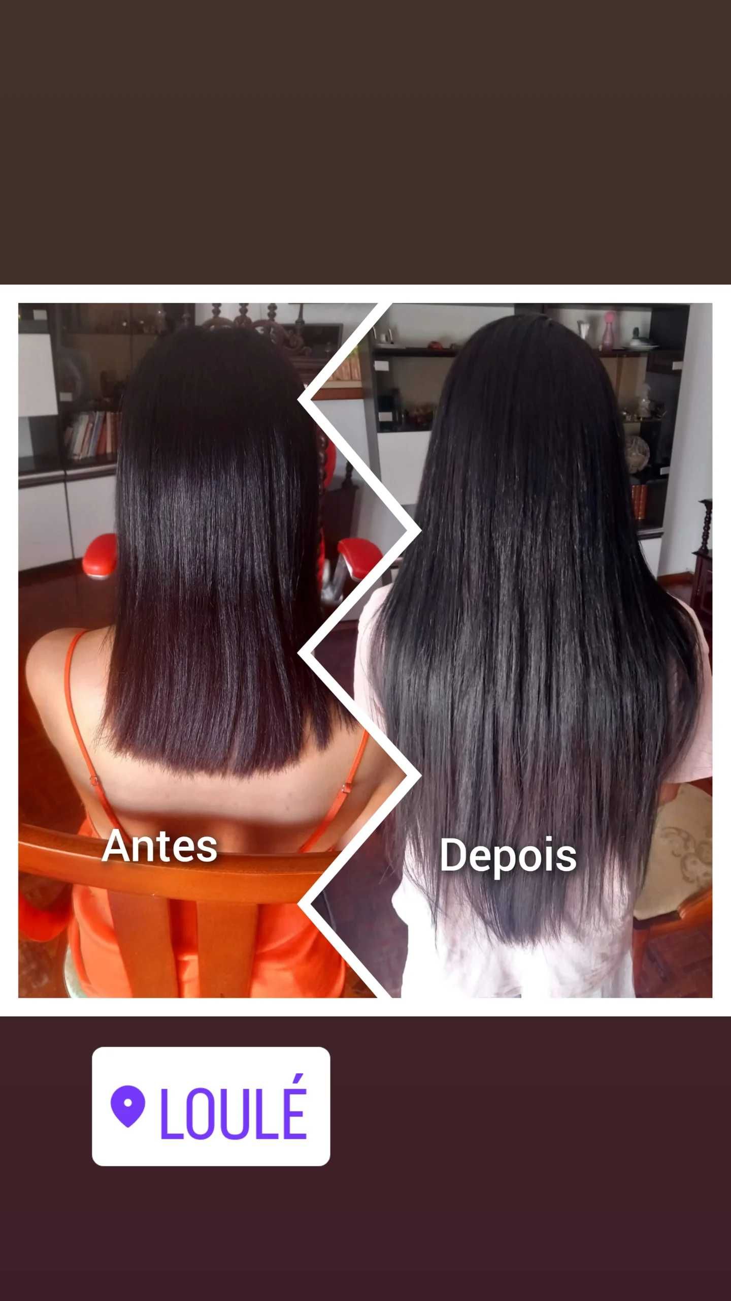 Extensões de cabelo humano