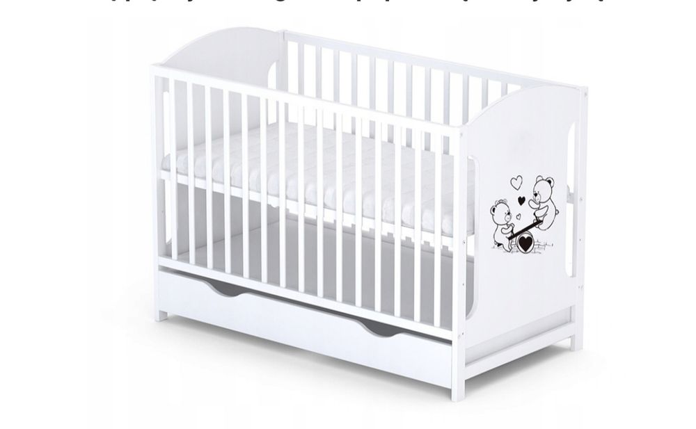 Łóżeczko z funkcją tapczanika +materac