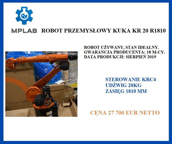 Robot przemysłowy KUKA KR 20 R1810