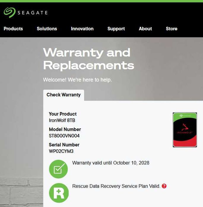 NOWY! Dysk Seagate Ironwolf ST8000VN004 (NAS) 8TB 3,5" SATA