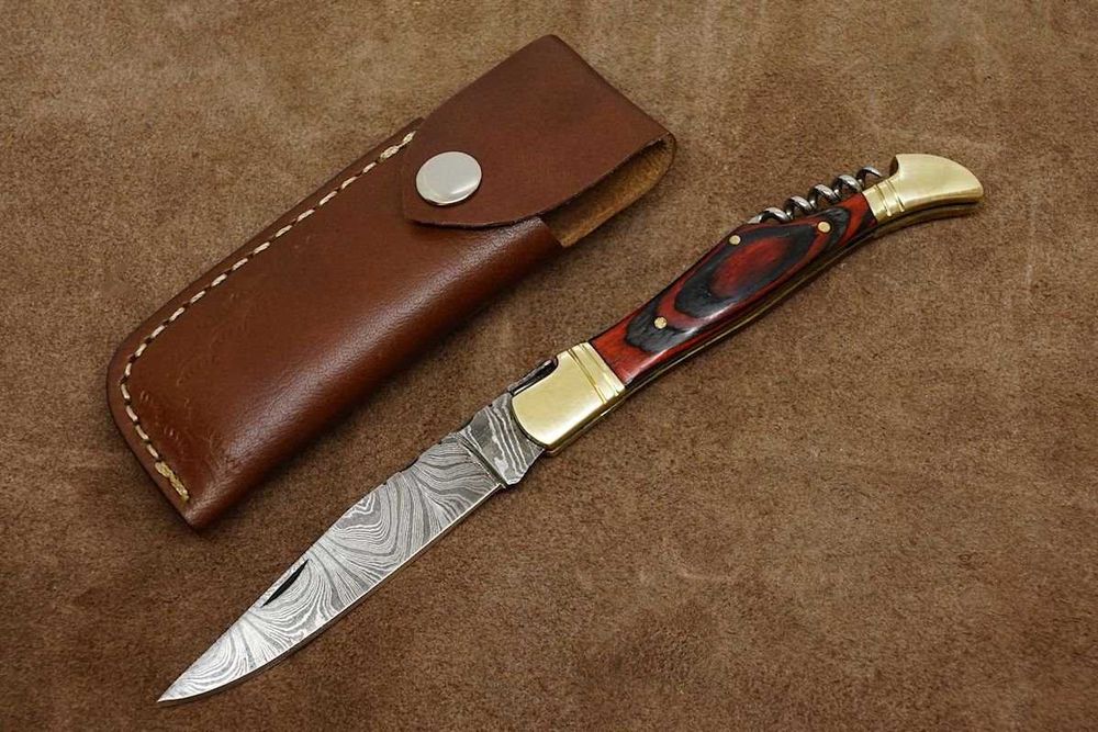 TK nóż składany scyzoryk damast damasceńskiej na wzór Laguiole
