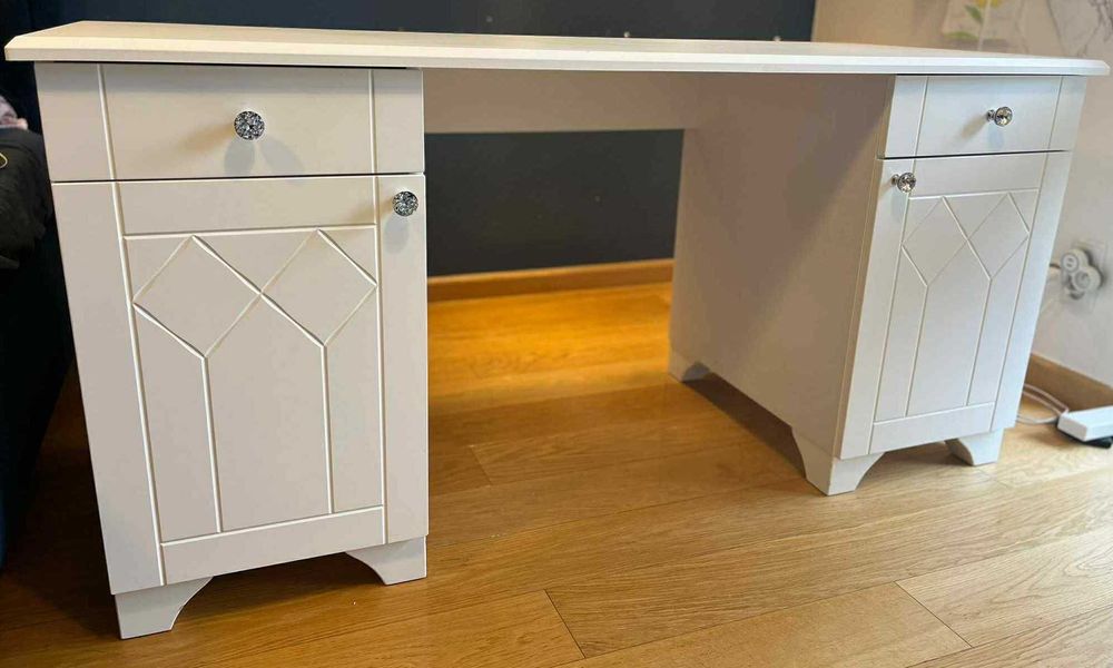 Super biurko Meblik Royal White 150cm