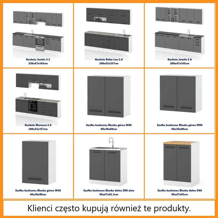 Meble Kuchenne Nowoczesna Roma 2.8m Kuchnia Modułowa Zestaw Z Blatem