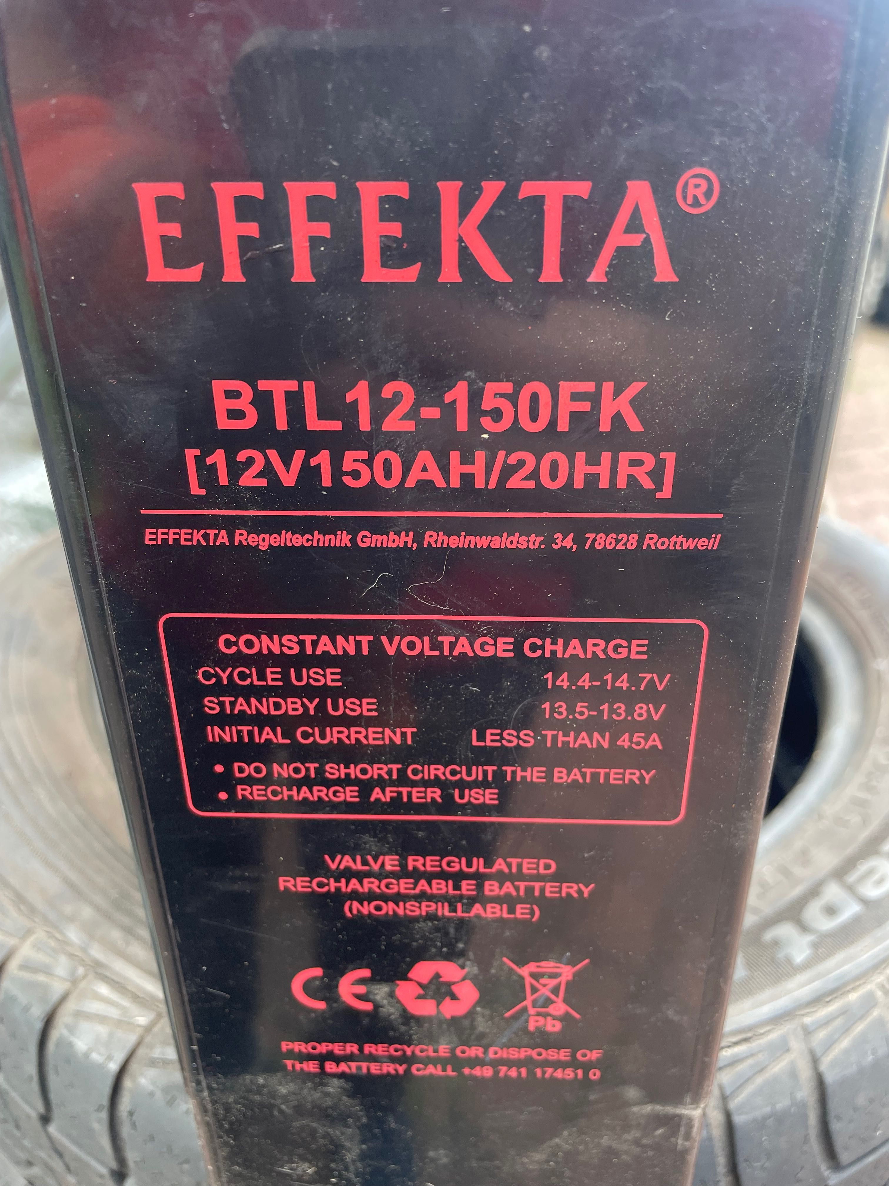 Akumulator Effecta BTL12-150FK 12V150AH/20HR wózek stan nieznany