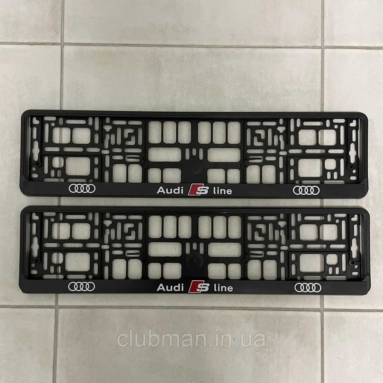 Рамки номера Audi S-line, номерные рамки Ауди, Рамки номерного знаку