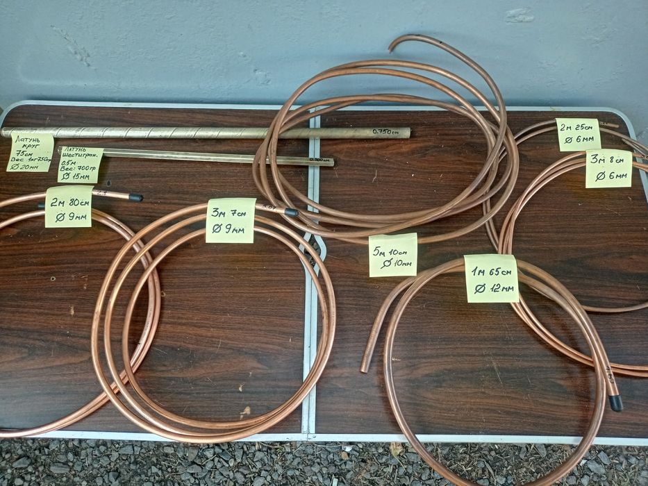 Трубка медь, прут, латунь,