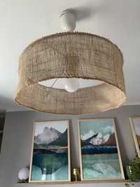 Lampa zyrandol wiszaca boho vintage loft pleciona wilkina