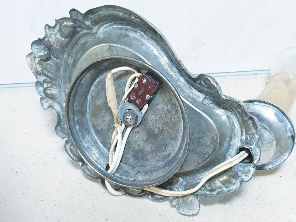 Invulgar antigo candeeiro de mesa Arte Deco  cromado