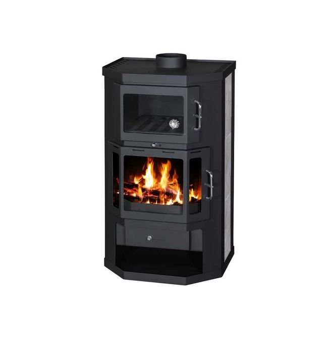 Piec na drewno z piekarnikiem Taro F 9,5 kW do 100m²