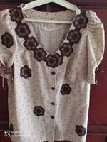 великолепная блуза женская с кружевом размер 56-58