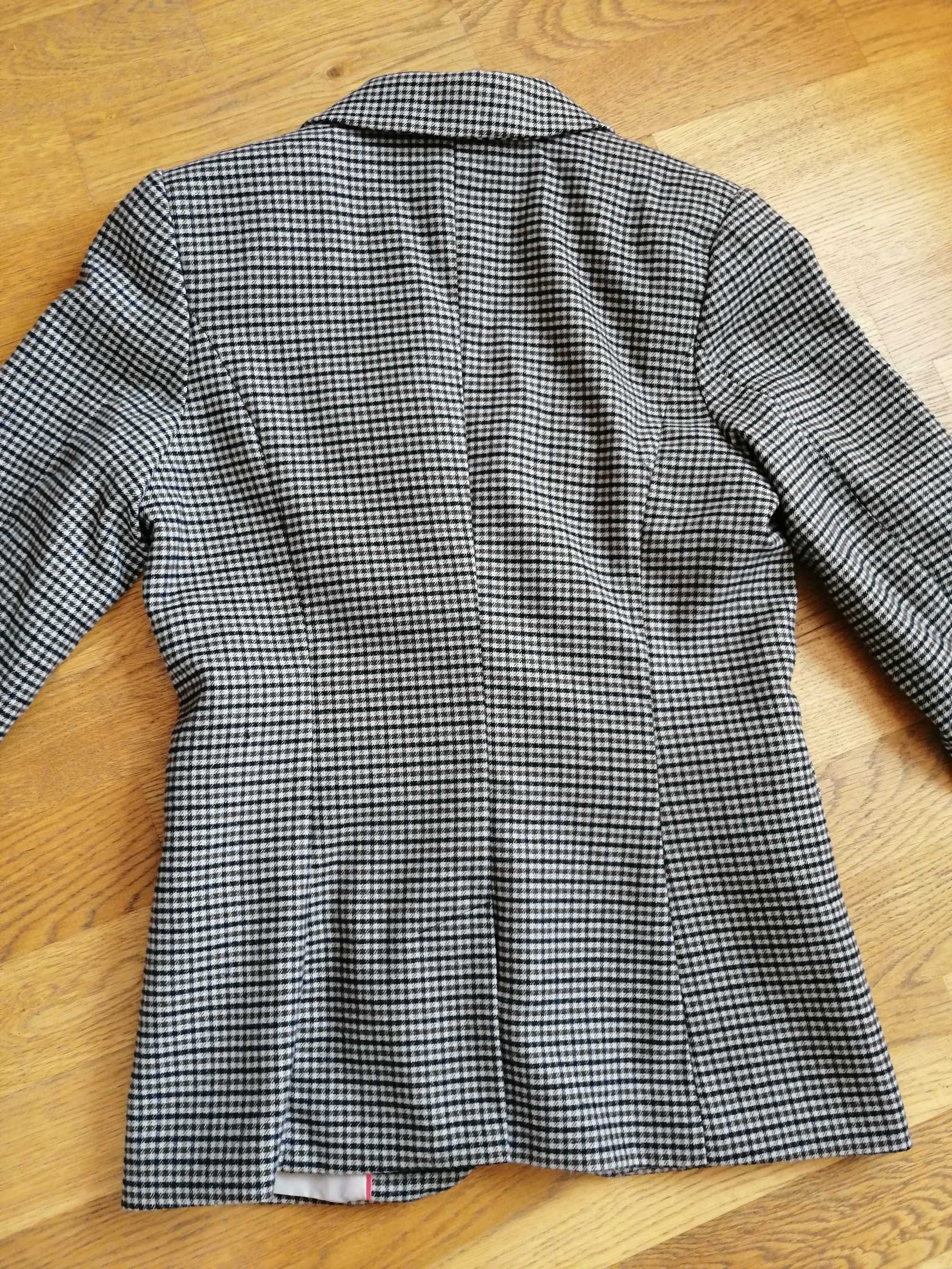 H&M żakiet marynarka w kratę kratkę tweedowa roz. 34