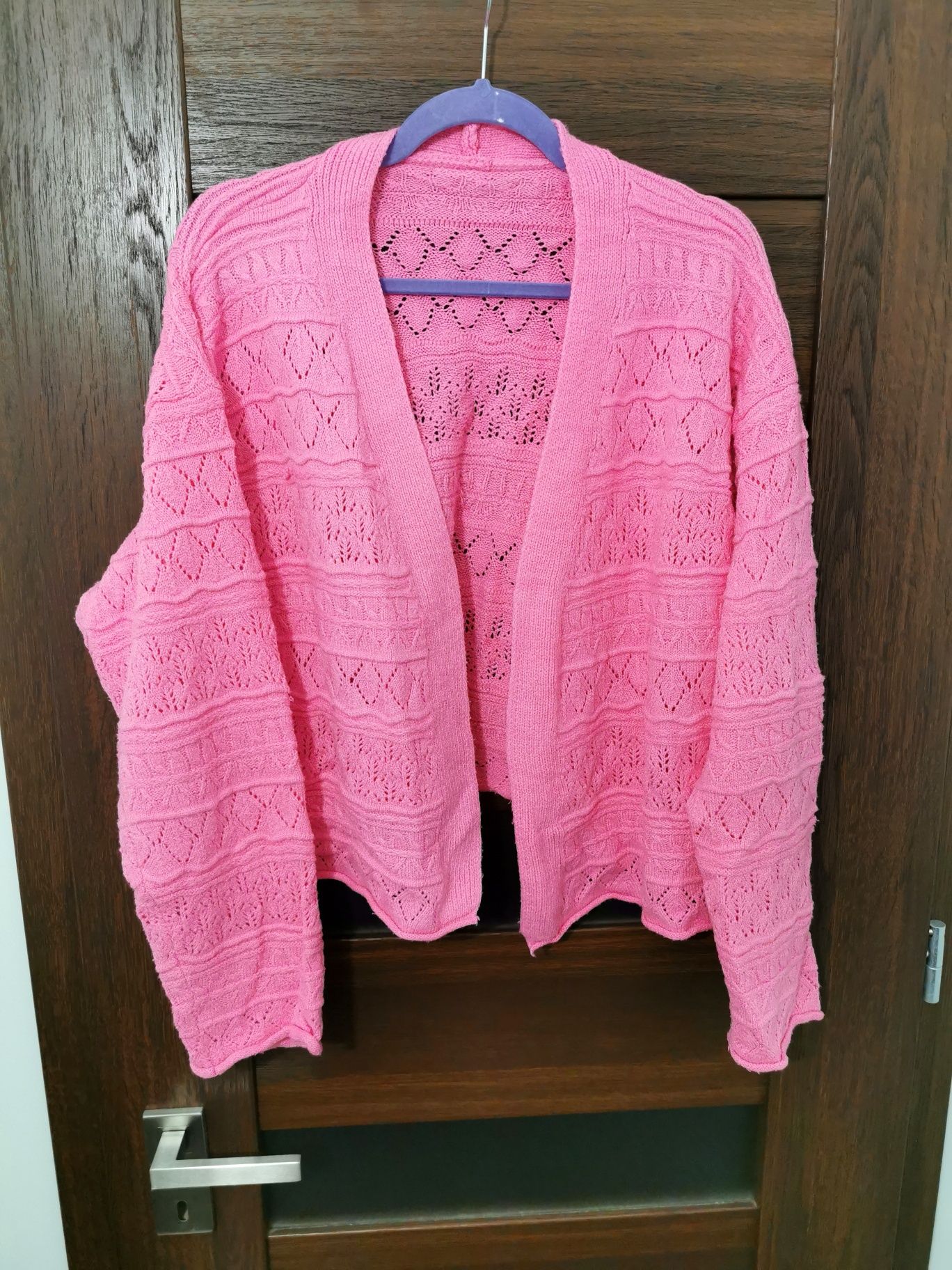 Ażurowy sweter sweterek kardigan XL 42