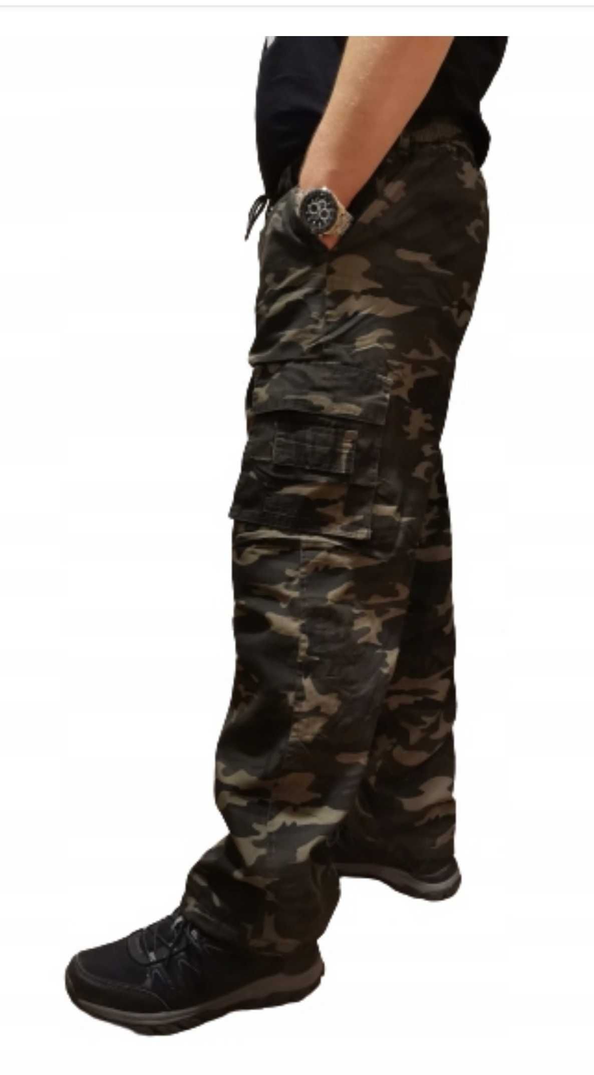 Spodnie moro ocieplane polarem rozmiary od M do 9xl