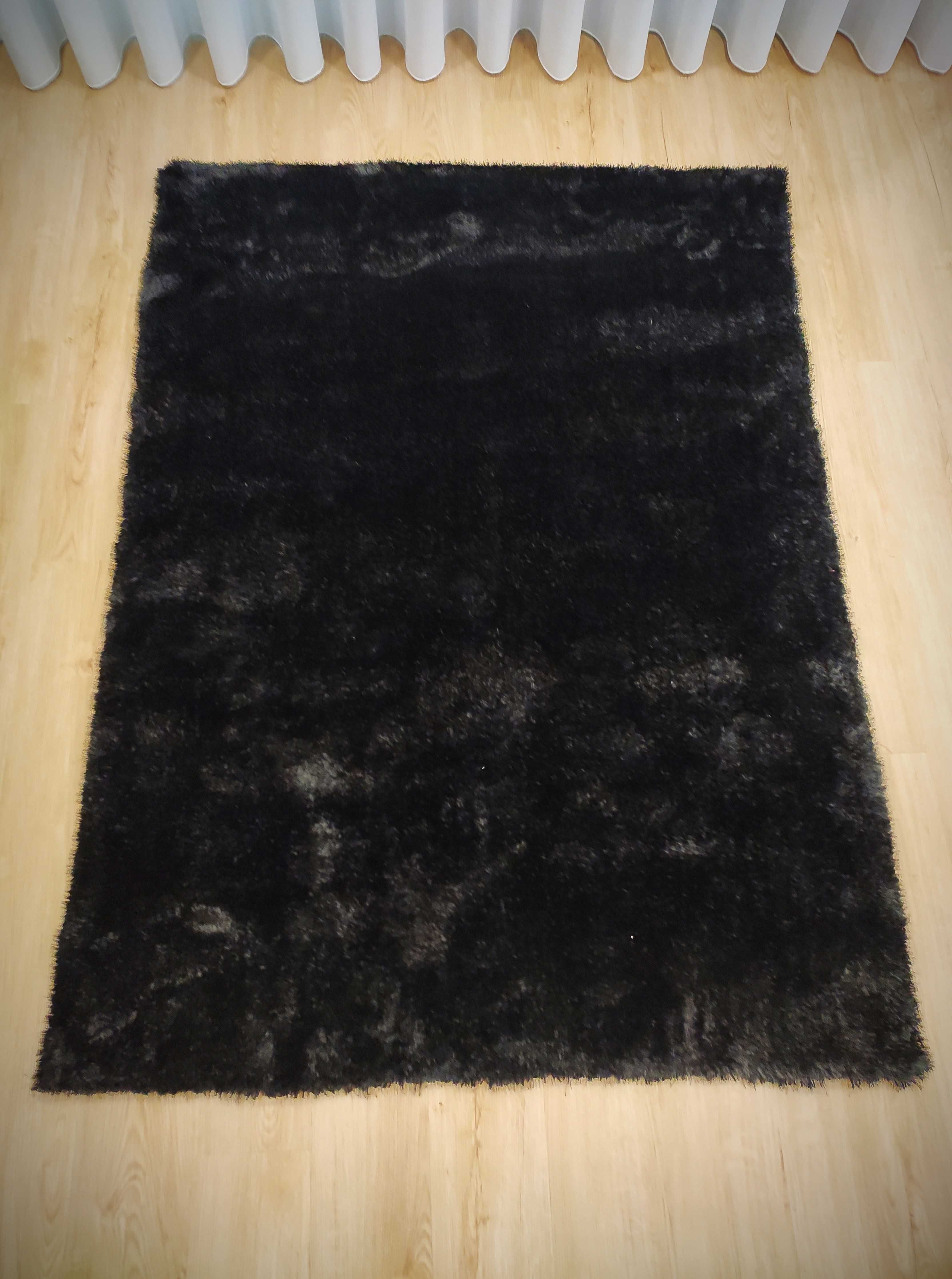 Carpete preta Silk Lurex 120x160cm